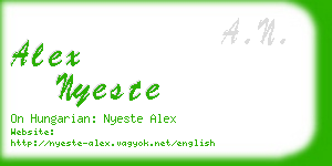 alex nyeste business card